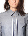 Chambray Boyfriend Shirt in Blue