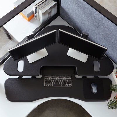 Varidesk Corner Standing Desk Cube Corner 48 Aerial