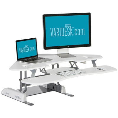 Varidesk Corner Desk Cube Corner 48 White Clearcut