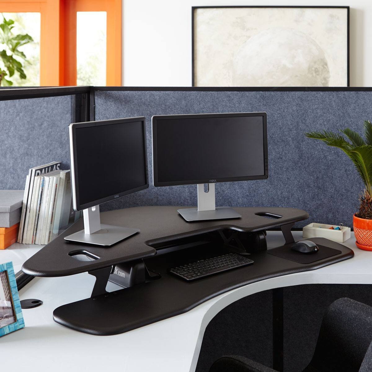 Varidesk Corner Standing Desk Cube Corner 48 Sitting