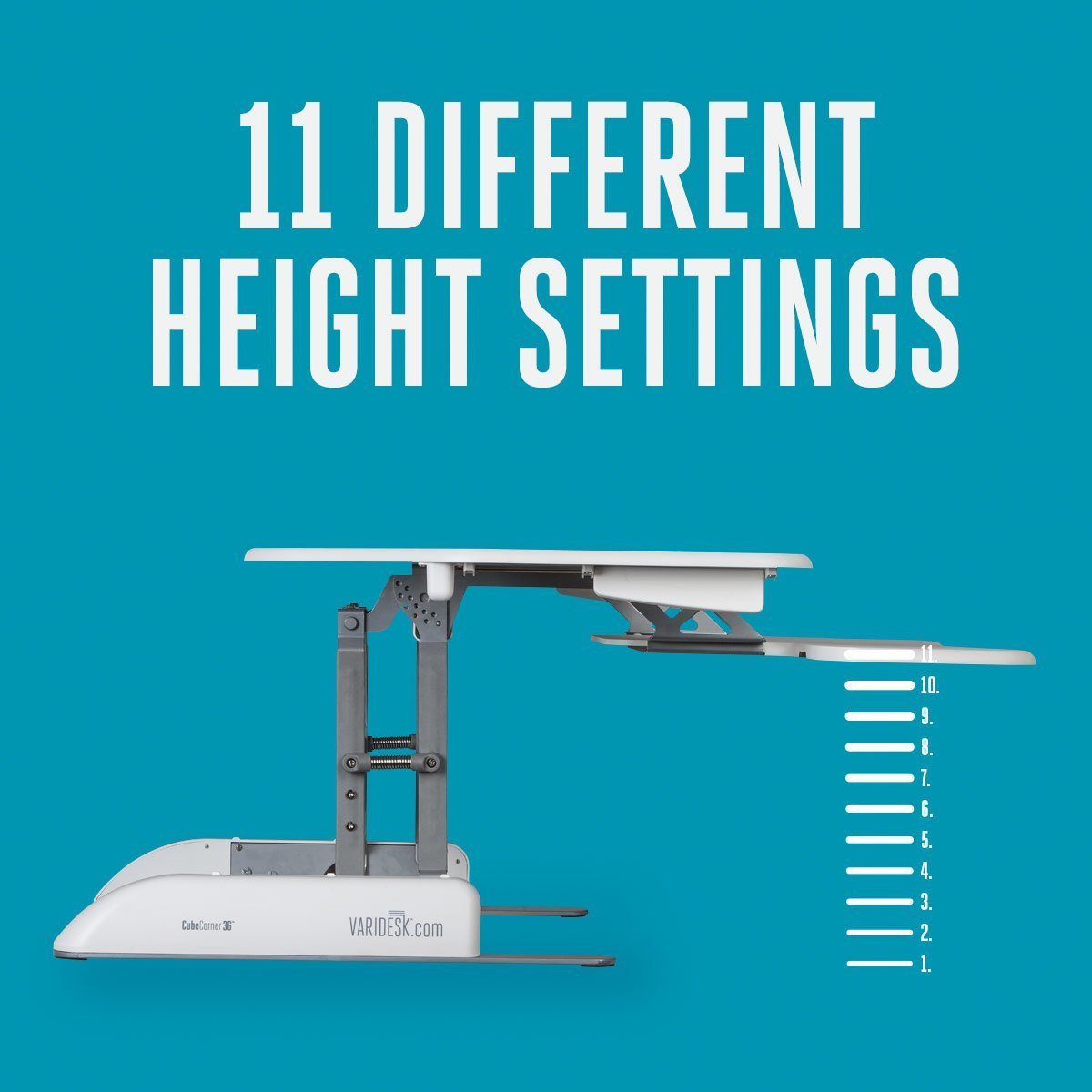 Cube Corner 36 White 11 height settings
