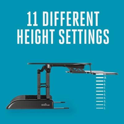 Varidesk Corner Standing Desk Height Adjustments