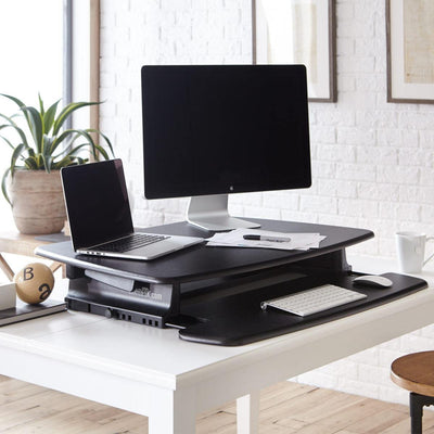 Varidesk Standing Desk Pro 36 Sitting Down